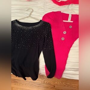 Bodycon dresses little black dress bling and Barbie pink dress